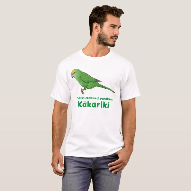 Yellow Crowned Kakariki T-Shirt (Front Full)