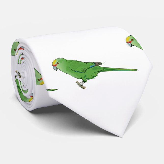 Yellow Crowned Kakariki Tie (Rolled)