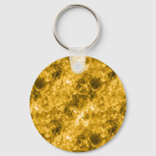 Yellow Crumpled Texture Key Ring