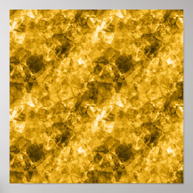 Yellow Crumpled Texture Poster (Front)