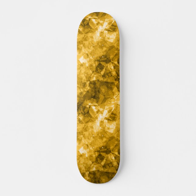 Yellow Crumpled Texture Skateboard (Front)