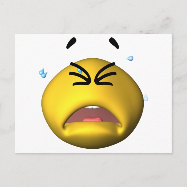 Yellow Crying Postcard (Front)
