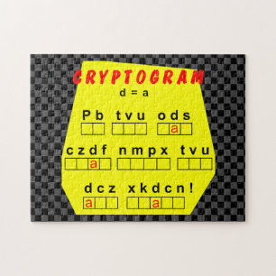 Yellow Cryptogram Jigsaw Puzzle