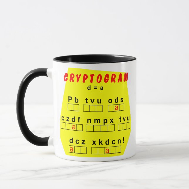 Yellow Cryptogram Mug (Left)