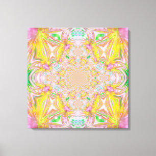 Yellow Crystal Wrapped Canvas