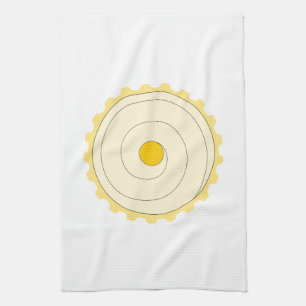 Yellow Cupcake. Iced cake. Tea Towel