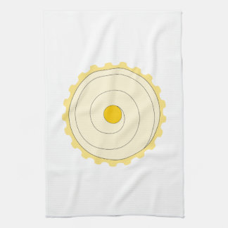 Yellow Cupcake. Iced cake. Tea Towel