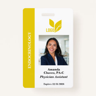 Yellow Custom Employee ID Photo Name ID Badge