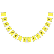 Yellow Custom Swallowtail Party Bunting Banner