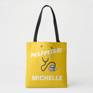 YELLOW Customisable Name Nurse Tote Bag