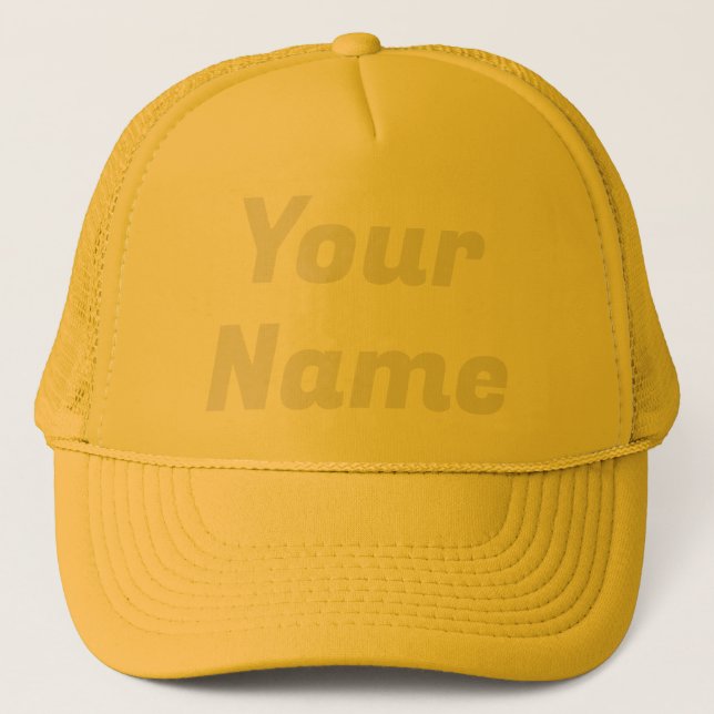 Yellow CUSTOMIZABLE Trucker Hat (Front)