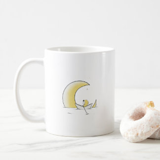 Yellow Cute Babe Boy And Moon Coffee Mug