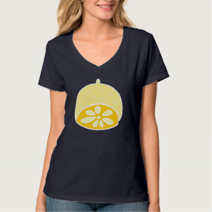 Yellow Cute Food Lemon Fruit Cartoon Kawaii Anime T-Shirt