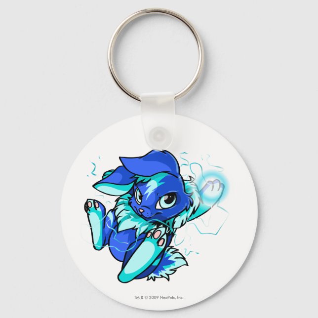 Yellow Cybunny with Stars Key Ring (Front)