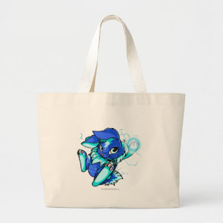 Yellow Cybunny with Stars Large Tote Bag