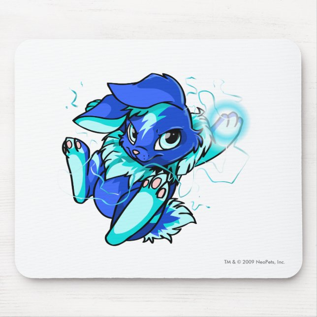 Yellow Cybunny with Stars Mouse Mat (Front)