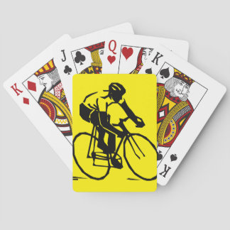 Yellow Cycling Playing Cards