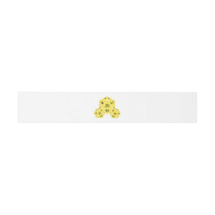 Yellow D20 Dice Wedding Belly Bands Invitation Belly Band