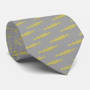 Yellow D Grey Rowing Rowers Crew Team Water Sports Tie