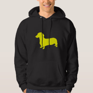 Yellow Dachshund Silhouette Hoodie