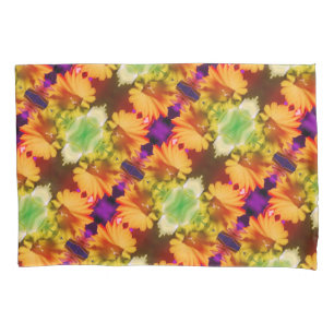 Yellow Daffodil Centre Abstract Floral Art Pillowcase
