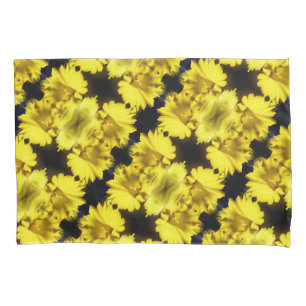 Yellow Daffodil Centre Abstract Floral  Pillowcase