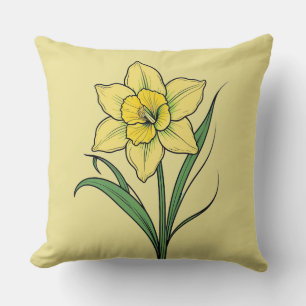 Yellow Daffodil Cushion