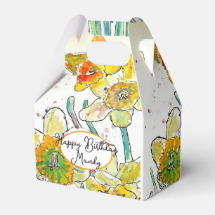 Yellow Daffodil Daffodils flower Birthday Womens Favour Box