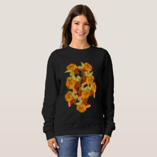 Yellow Daffodil Flowers Tinted Sweatshirt