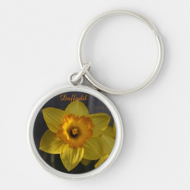 Yellow Daffodil Key Ring (Front)
