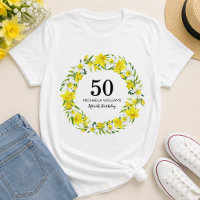 Yellow Daffodil Personalised Fiftieth Birthday