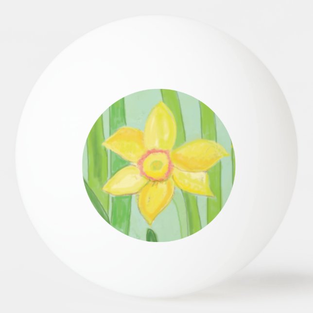 Yellow Daffodil Ping Pong Ball (Front)