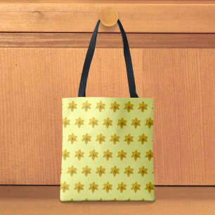 Yellow Daffodil Seamless Pattern Tote Bag