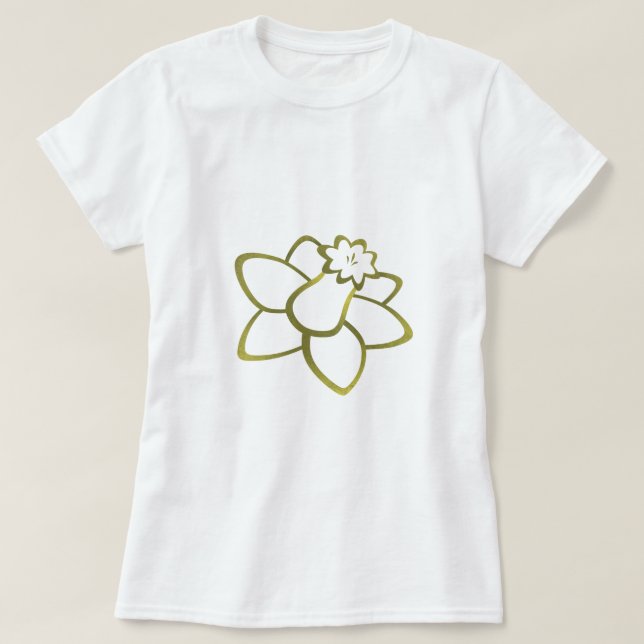 Yellow Daffodil T-Shirt (Design Front)