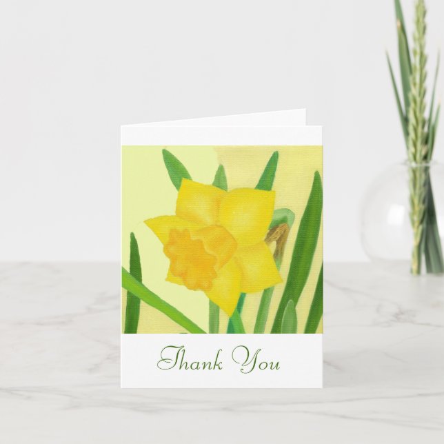 Yellow Daffodil Thank You Notecard (Front)