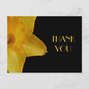 Yellow Daffodil Thank You Postcard