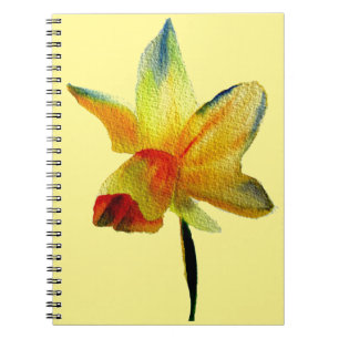 Yellow Daffodil watercolour art Spring Flower Notebook