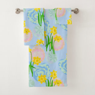 Yellow Daffodils  Bath Towel Set
