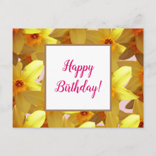 Yellow Daffodils Birthday Greeting Card