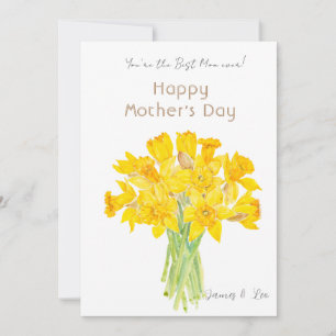 yellow daffodils bouquet flower Mother's Day card