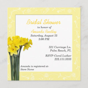 Yellow Daffodils Bridal Shower Invitation