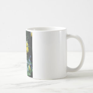 Yellow Daffodils flowers in the snow Coffee Mug