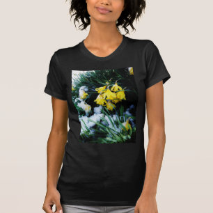 Yellow Daffodils flowers in the snow T-Shirt