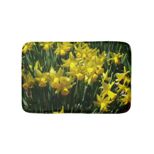 Yellow Daffodils I Cheery Spring Flowers Bath Mat