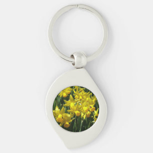 Yellow Daffodils I Cheery Spring Flowers Key Ring