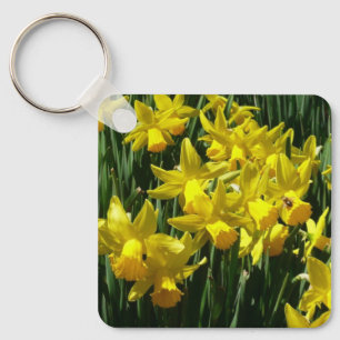 Yellow Daffodils I Cheery Spring Flowers Key Ring