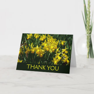 Yellow Daffodils I Cheery Spring Flowers Thank You Card
