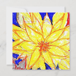 Yellow Dahlia Card