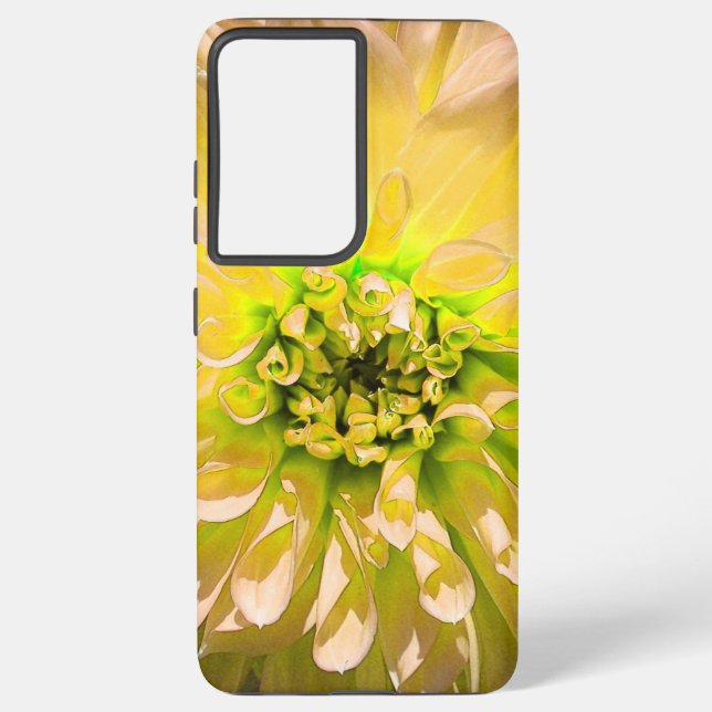 Yellow Dahlia Flower Samsung Galaxy S21 Ultra Case (Back)