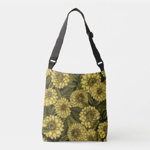 Yellow Dahlia garden Crossbody Bag